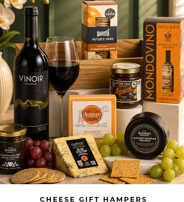 browse our cheese gift hampers in the uk